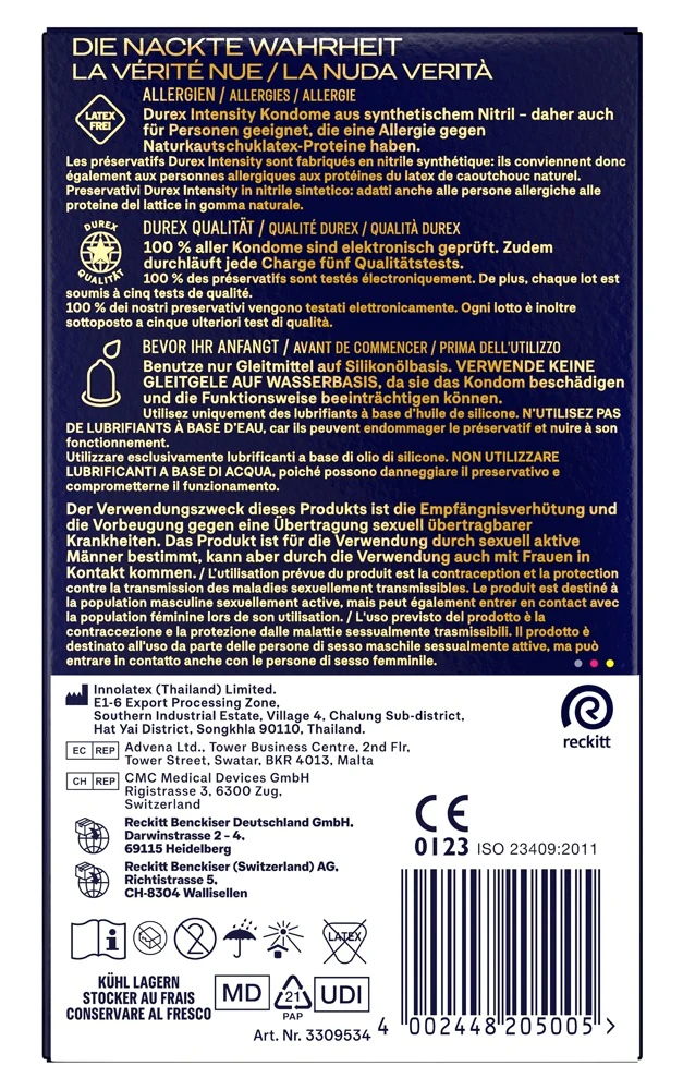 Durex Intensity latexvrije condooms 61 mm