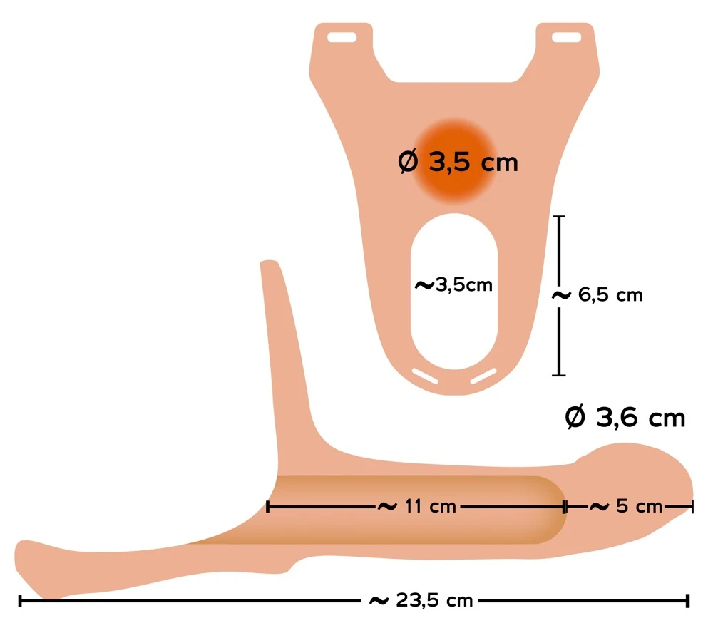 Penis verlenger strap-on met holle dildo