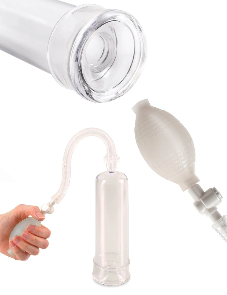 Transparante penispomp met pompbal