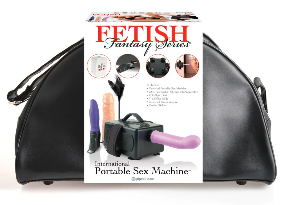 Draagbare seksmachine met dildo's en vibrator