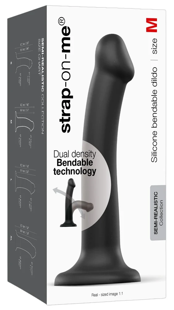 strap-on-me Dual Density Bendable Dildo 18 cm