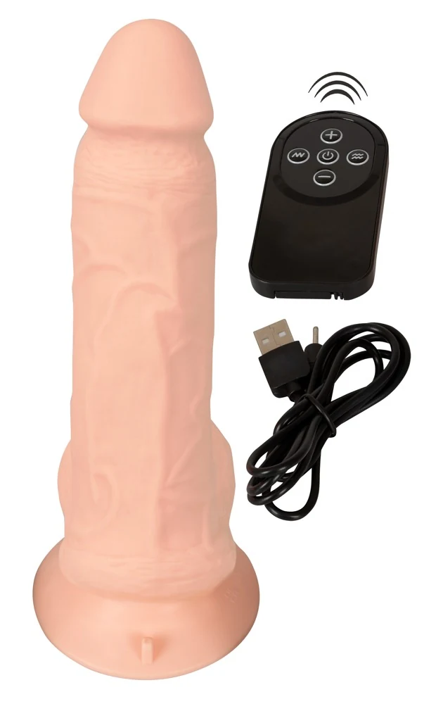 Nature Skin Bendable RC Vibrator with Balls 20,8 cm