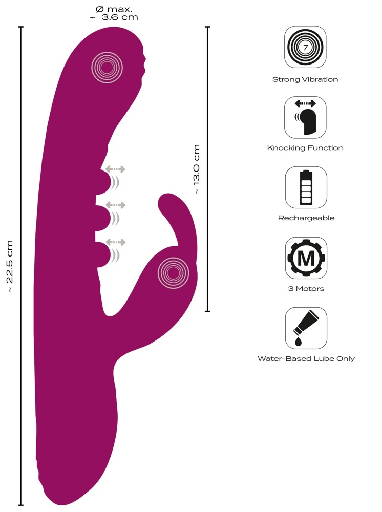 JAVIDA 2 Function Vibrator Squirting 22,5 cm