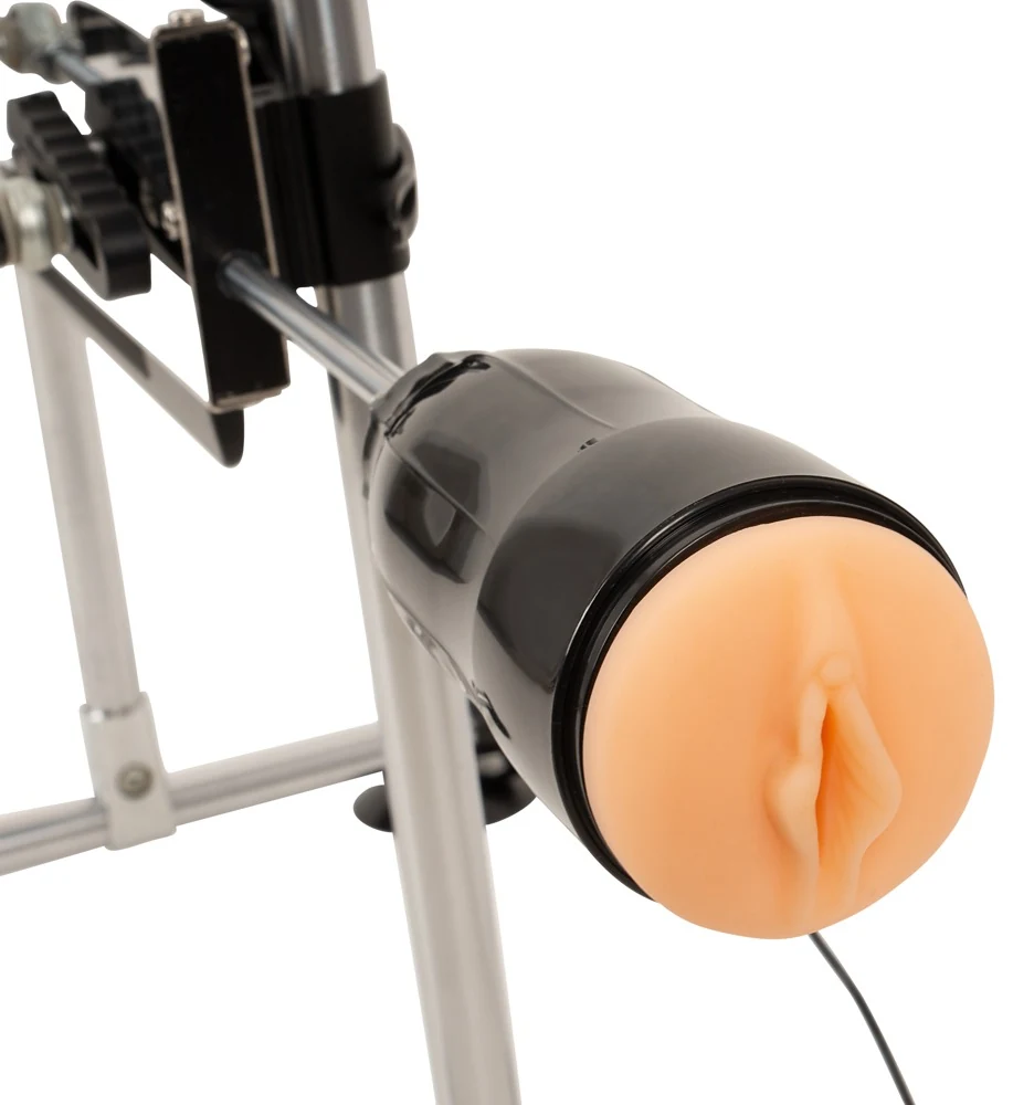 The Banger dubbelzijdige seksmachine met dildo's en sleeve