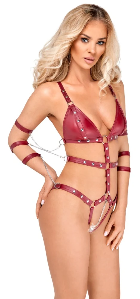 Bad Kitty Riemenbody rot S