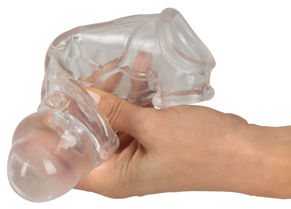 Crystal Penis Sleeve with extension ball ring penishülle