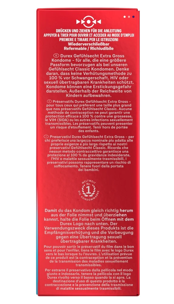 Durex Gefühlsecht XXL condooms