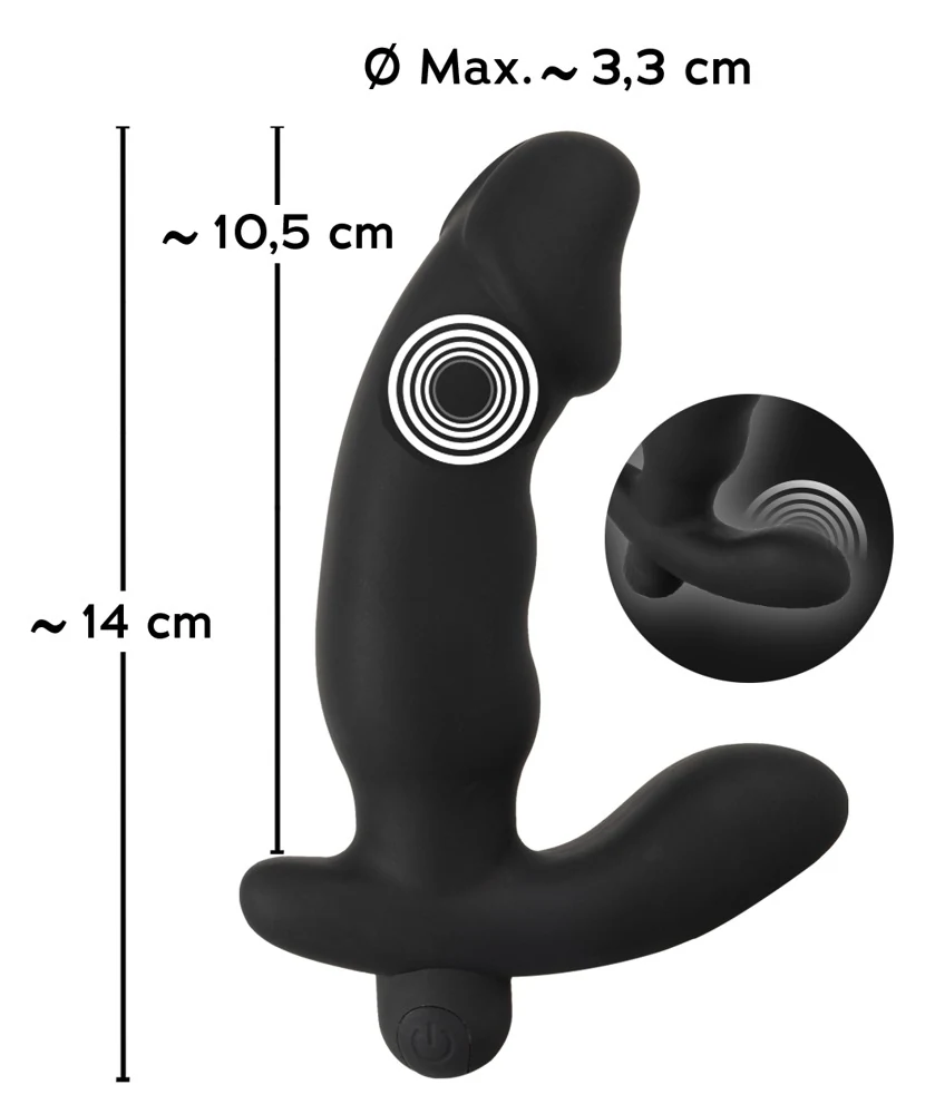 ANOS Cock Shaped Butt Plug with Vibration 14 cm anal toy