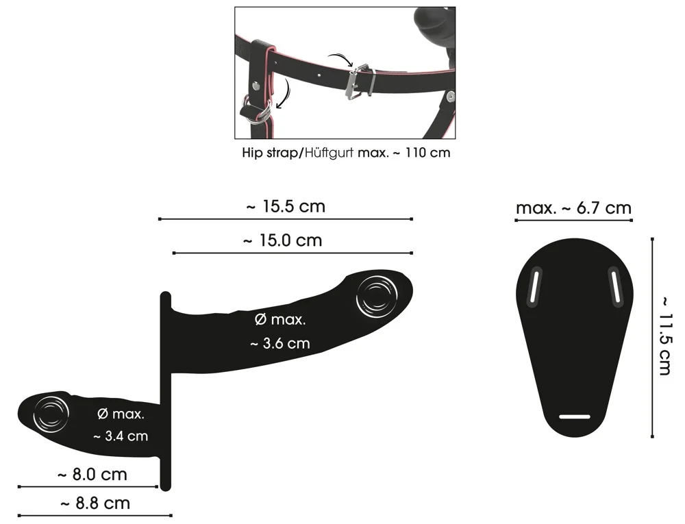 You2Toys RC Vibrating Double Strap-On
