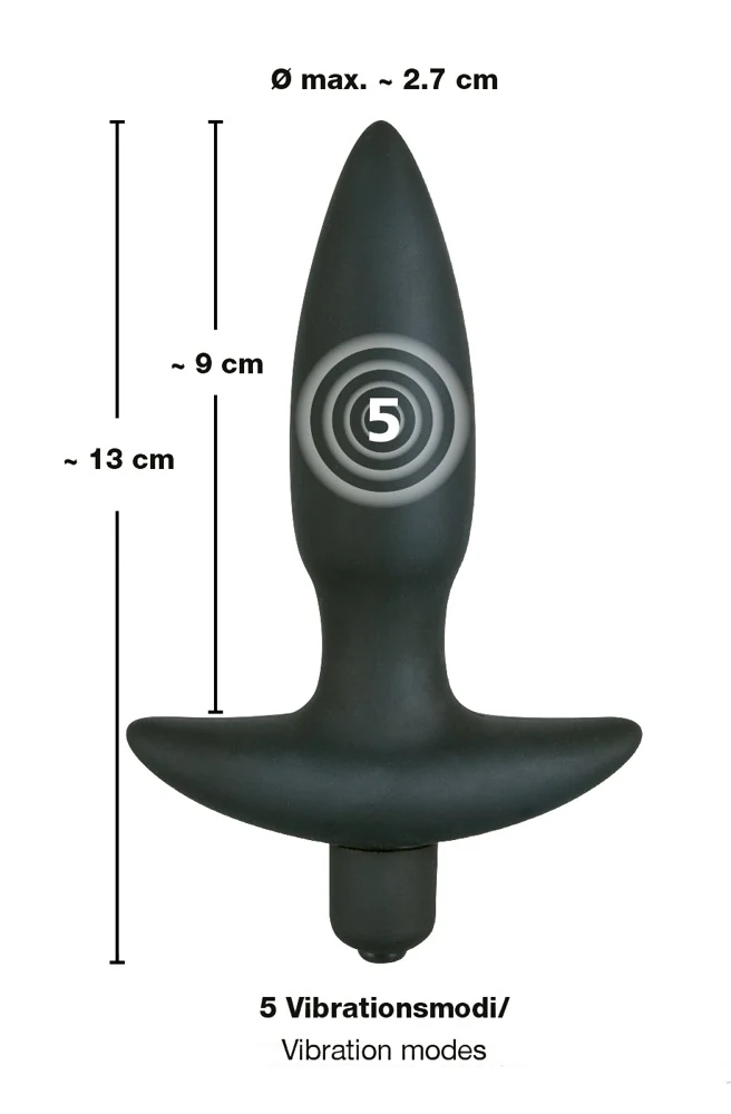 Black Velvets Vibrating Plug 13 cm anal toy