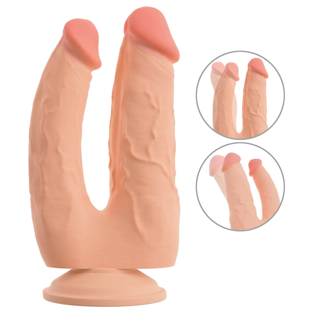 Nature Skin Bendable Double Penetrator 20 cm dildo