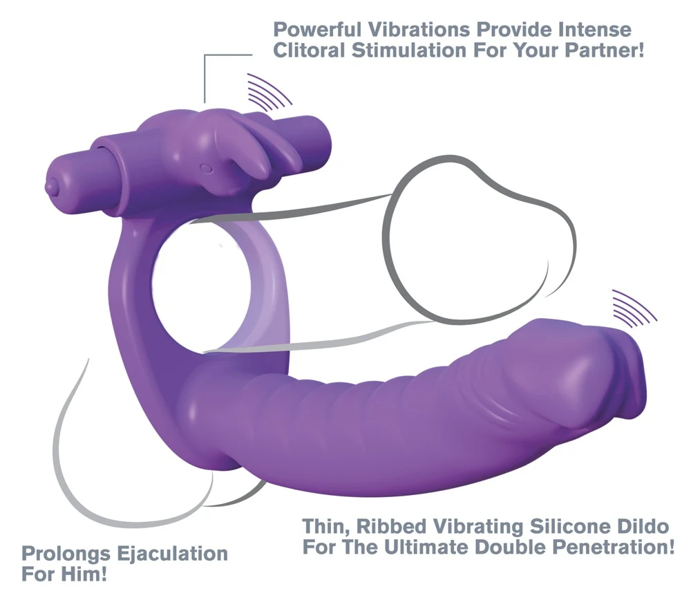 Fantasy C-Ringz Silicone Double Penetrator Rabbit 19,5 cm vibrator