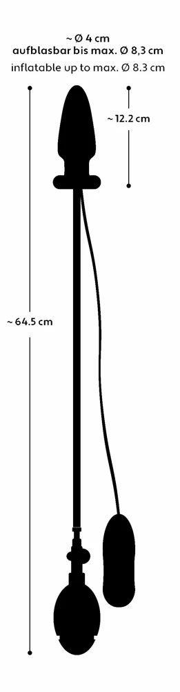 You2Toys Inflatable Vibrating Butt Plug 12,2 cm anal toy