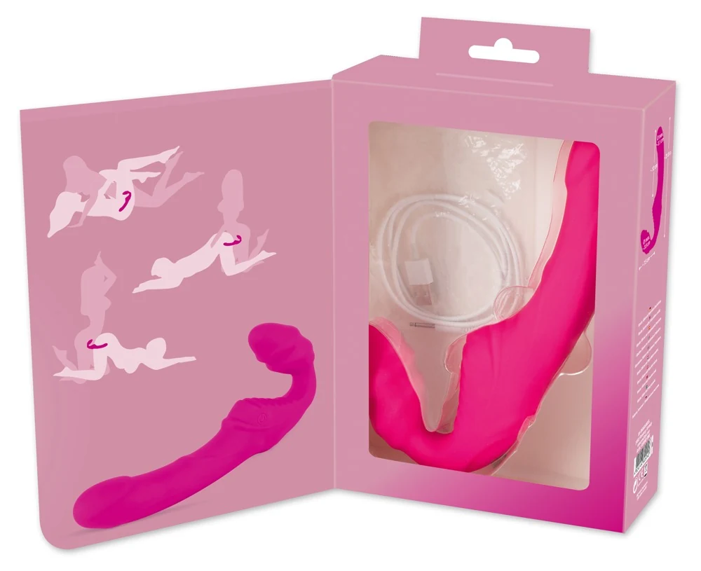 Strapless Strap-On Vibrating 21,8 cm vibrator