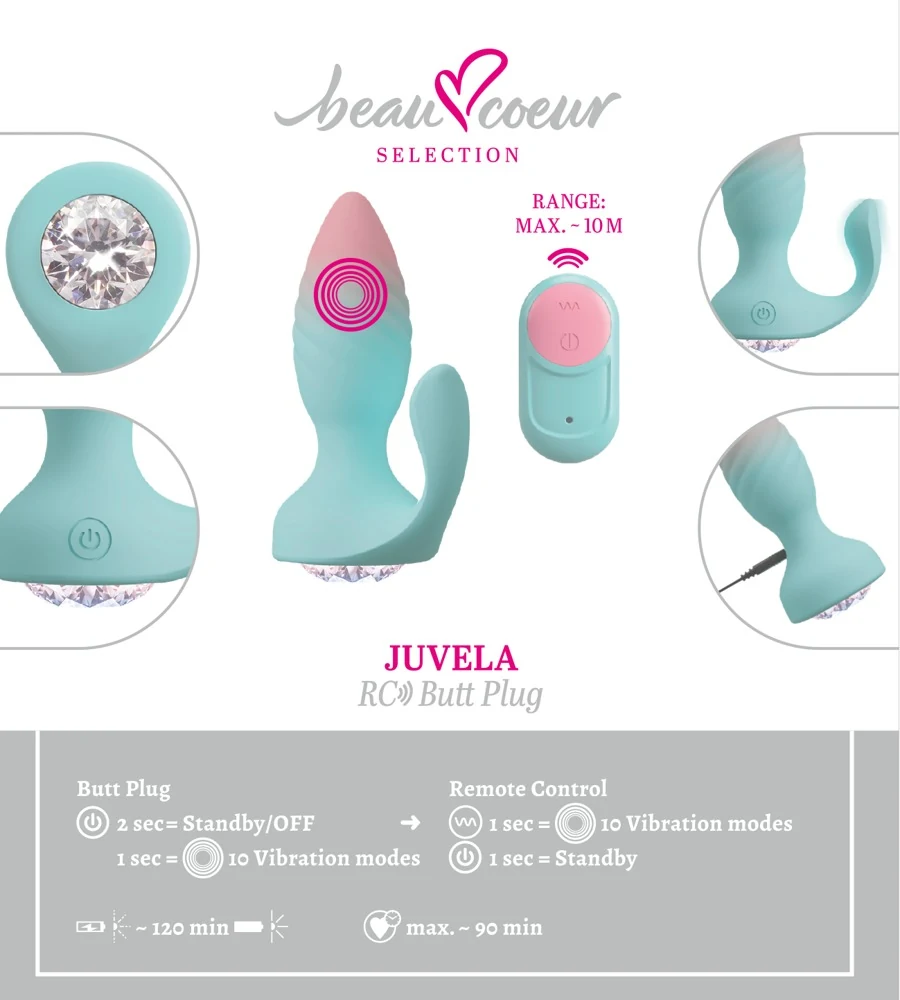 beau coeur JUVELA RC Butt Plug 11,5 cm anal toy