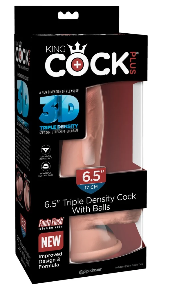 King Cock Plus 6,5“ Triple Density with Balls 20,3 cm dildo