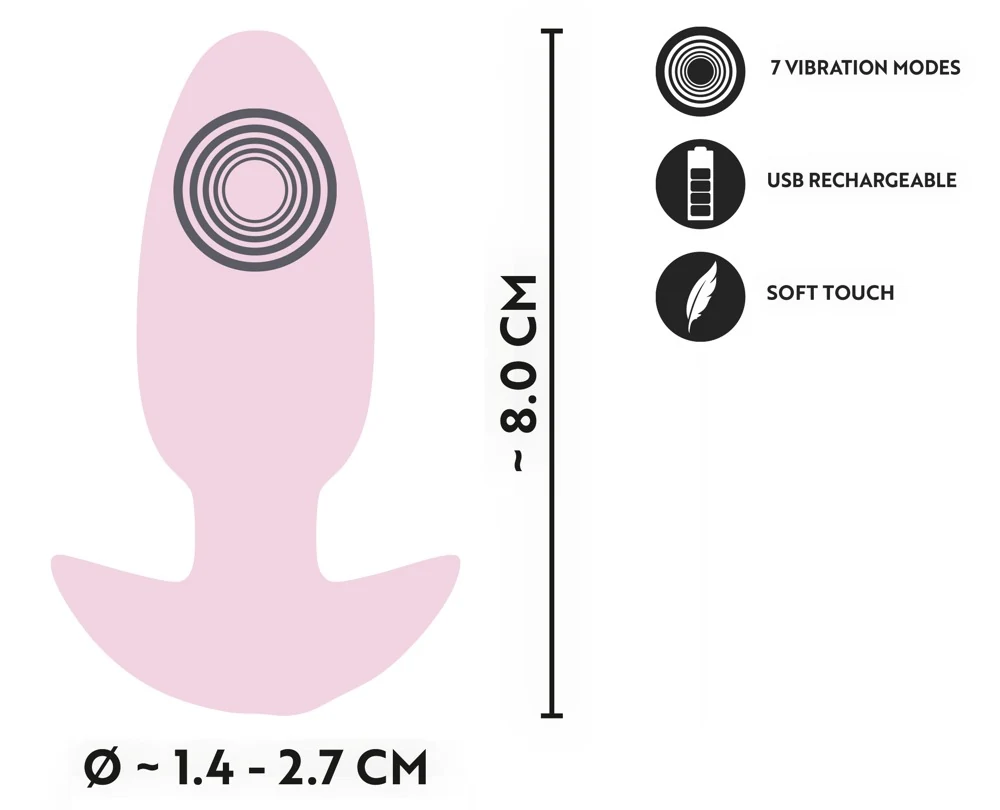 Cuties Vibrating Mini Butt Plug 8 cm anal toy