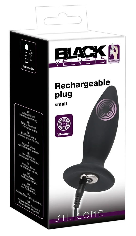 Black Velvets Rechargeable plug S 11 cm anal toy