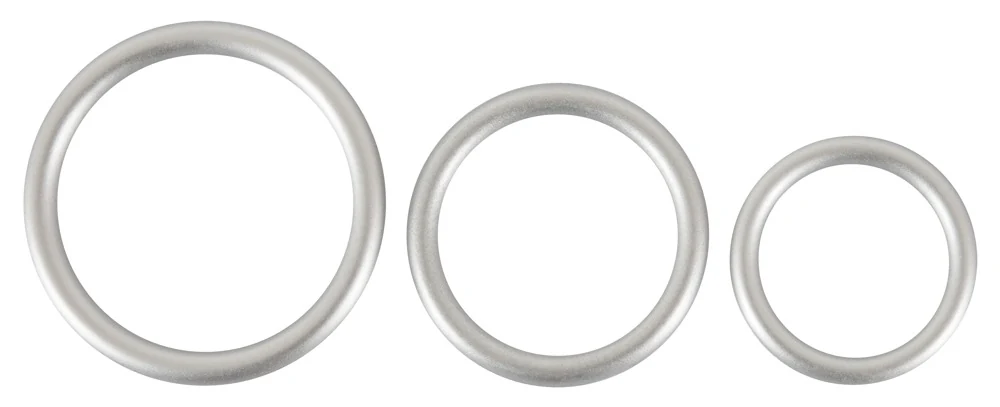 You2Toys Metallic Silicone Cock Ring Set penisring