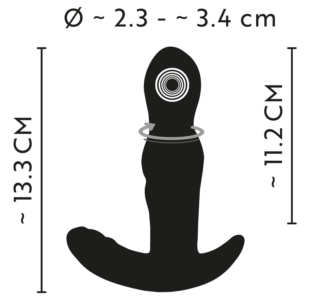 ANOS RC Rotating Prostate Plug with Vibration 13,3 cm anal toy