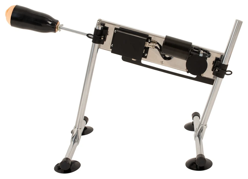 The Banger dubbelzijdige seksmachine met dildo's en sleeve