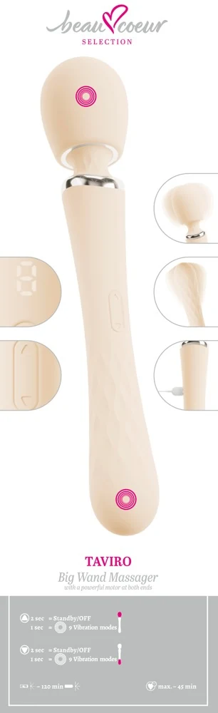 beau coeur TAVIRO Big Wand Massager 31,7 cm vibrator