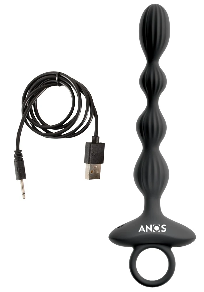 ANOS Flexible Anal Beads with Jumping Vibrations 21,1 cm toy