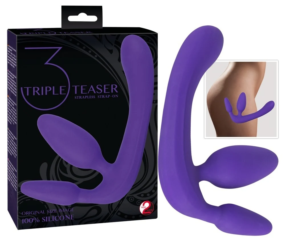 Strapless Strap-On Triple Teaser 20 cm dildo