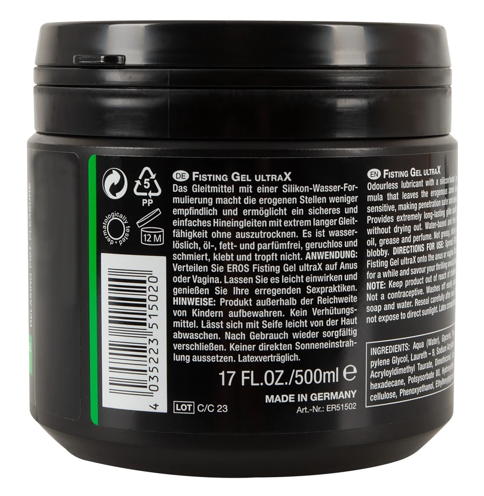 Eros Fisting Gel UltraX gleitmittel ohne aroma