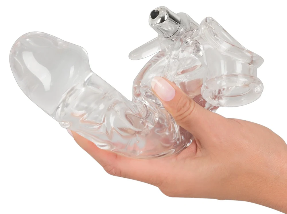 Crystal Penis sleeve w/ extension and vibration penishülle