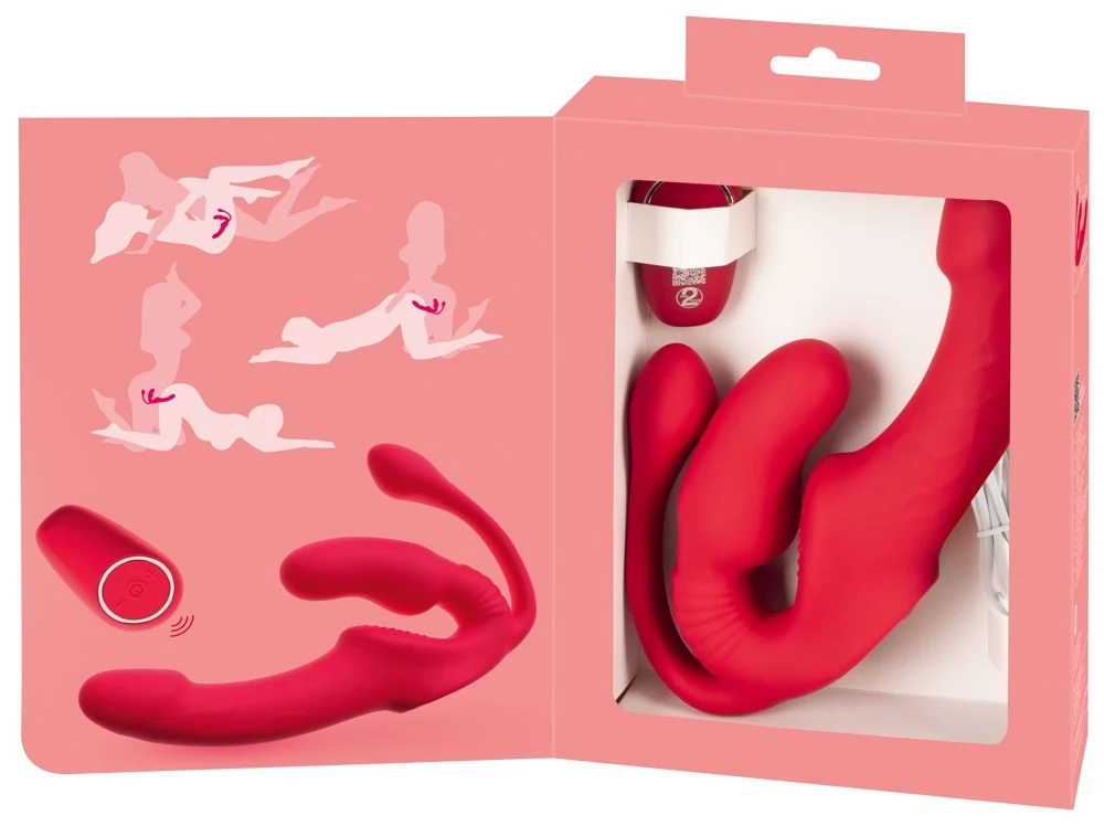 Strapless Strap-On Triple Teaser RC 23 cm vibrator