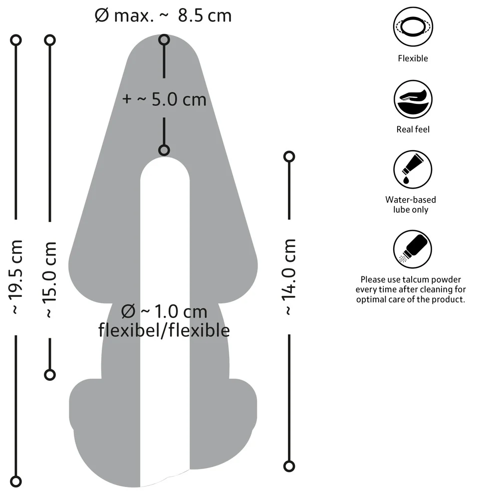 Nature Skin 2in1 Butt Plug Extension 19,5 cm anal toy