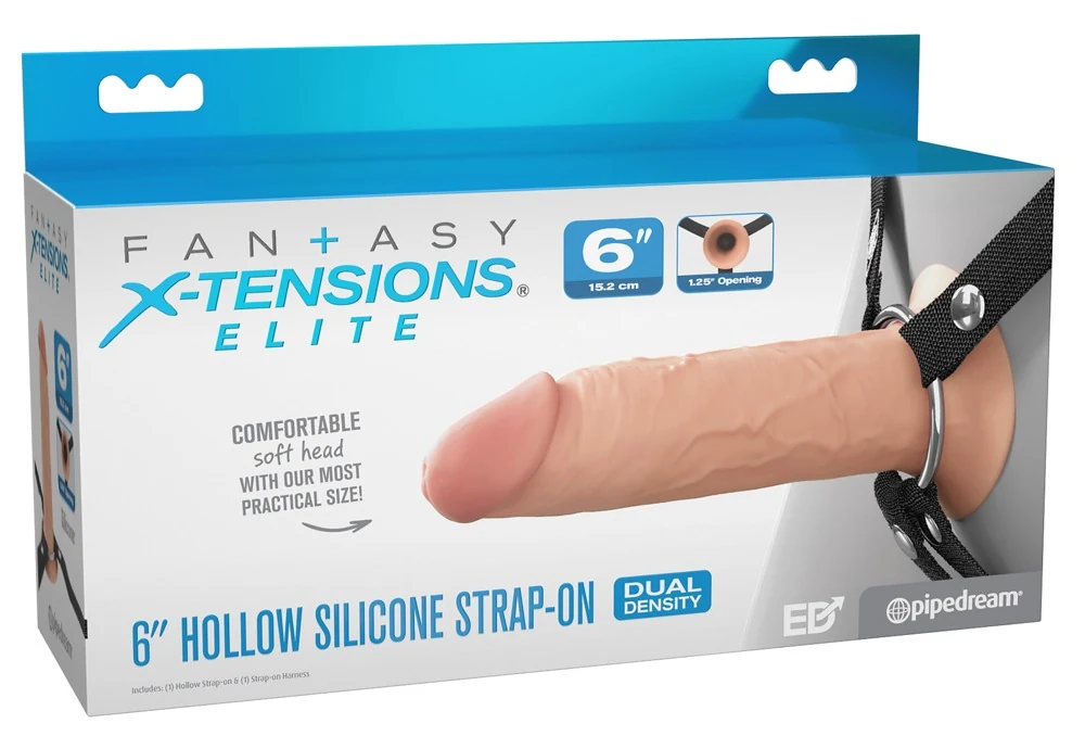 Fantasy X-Tensions Elite Hollow Silicone Strap-on