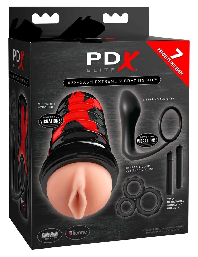 7-delige toy set voor hem met masturbator en plug