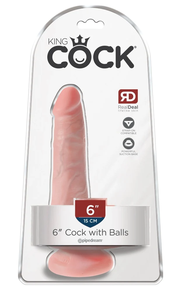 King Cock 6“ with Balls 15,2 cm dildo