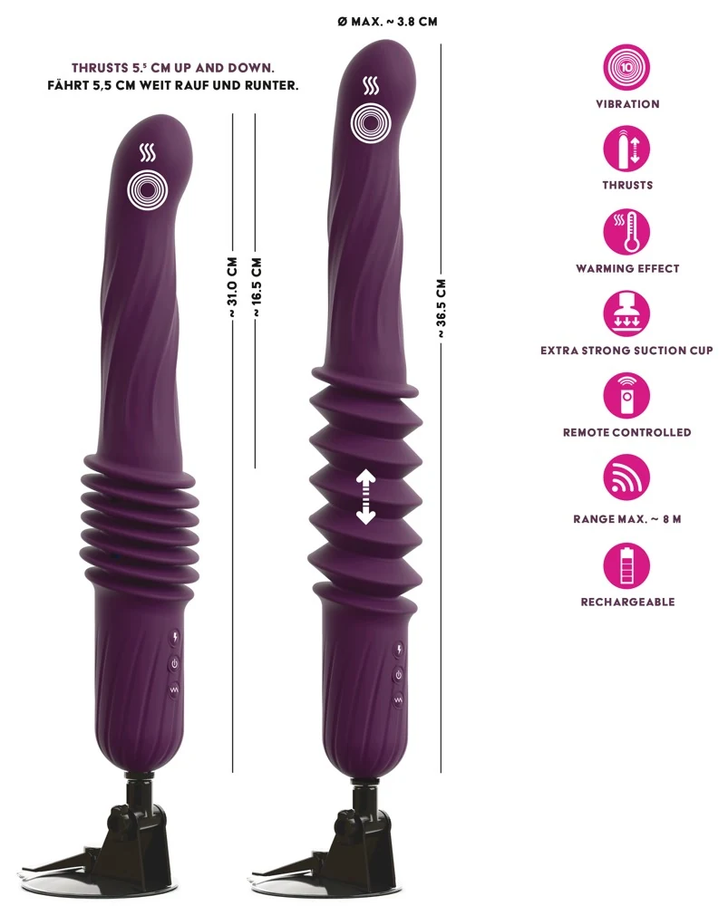 You2Toys RC Warming Fucking Machine vibrator