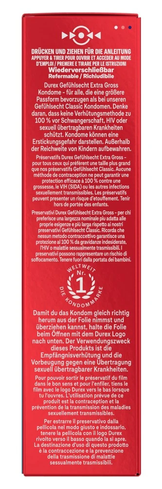 Durex Sensual Extra Large XXL condooms 10 stuks