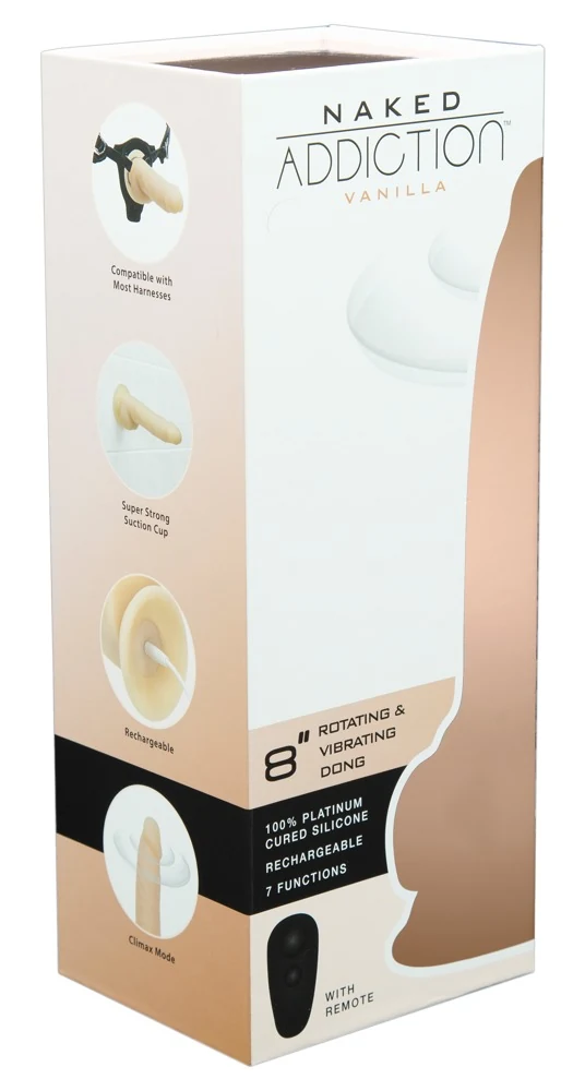 Naked Addiction 8“ Rotating Vibrating Dong 20,3 cm vibrator
