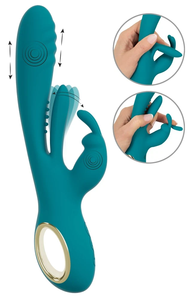 Sweet Smile Rabbit Vibrator with Thrust Function and G-Spot Stimulation 25 cm