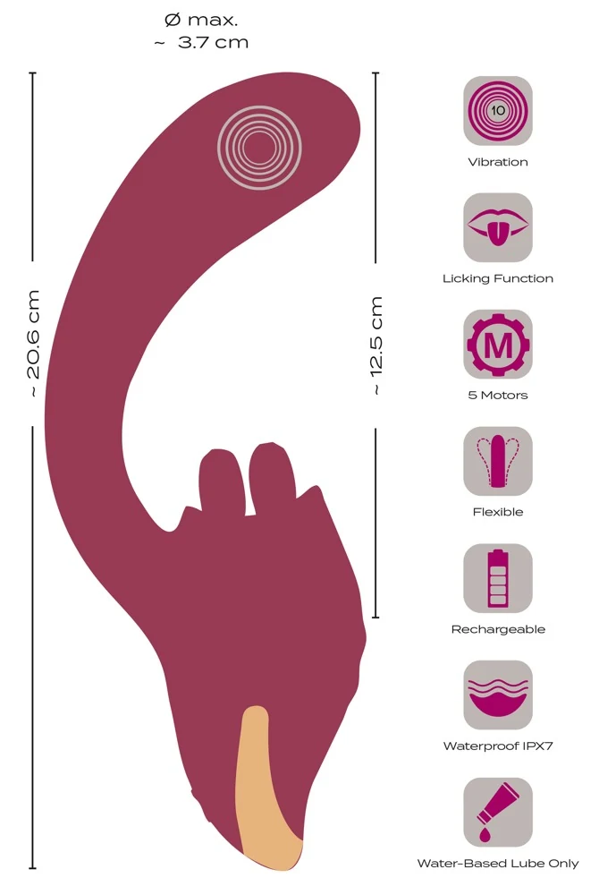 JAVIDA 2 Function Vibrator 20,6 cm