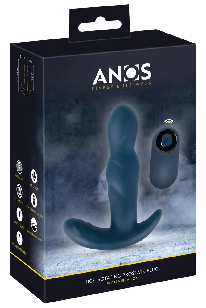 ANOS RC Rotating Prostate Plug with Vibration 13,3 cm anal toy