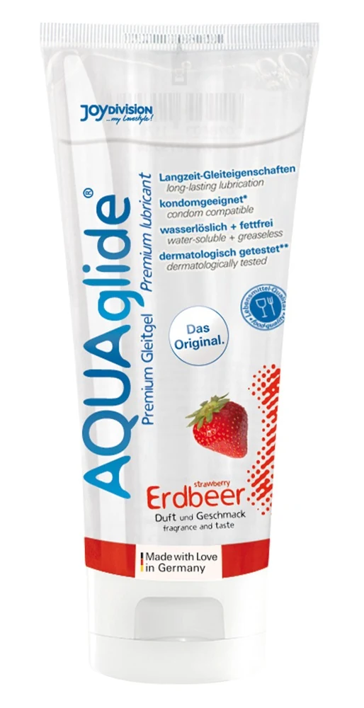 AQUAglide Strawberry glijmiddel op waterbasis 100 ml