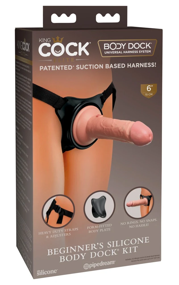 King Cock Elite Beginner's Silicone Body Dock Kit strap-on