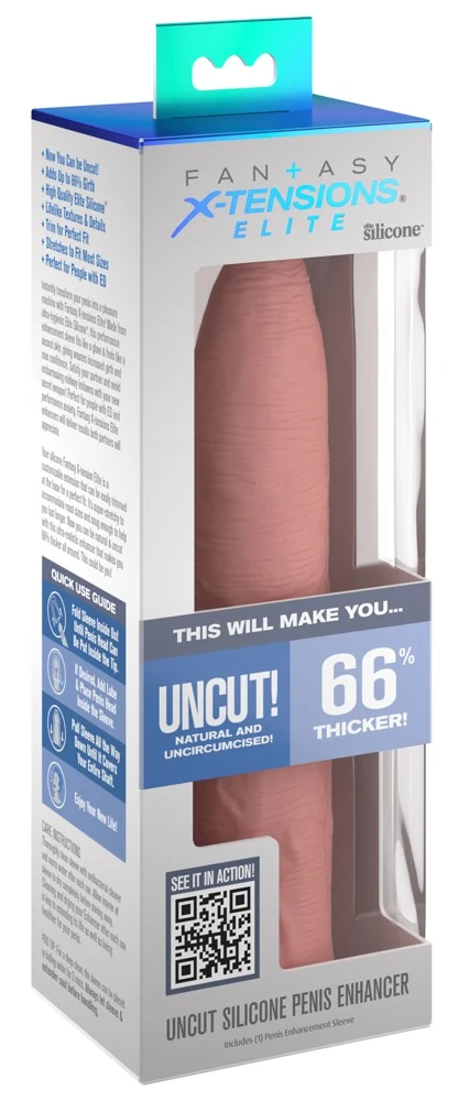 Fantasy X-Tensions Elite Uncut Silicone Penis Enhancer penishülle