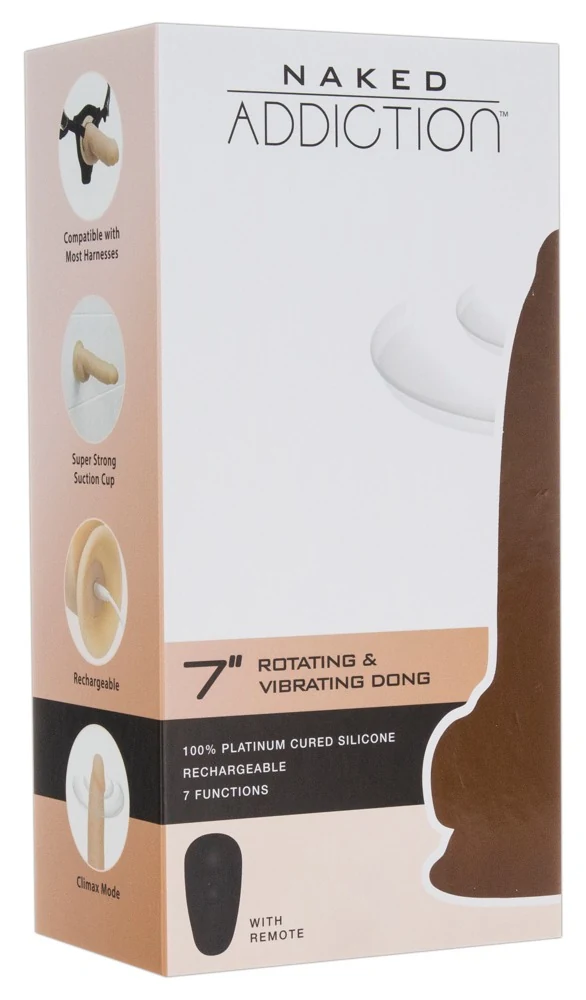 Naked Addiction 7“ Rotating Vibrating Dong 22,9 cm vibrator