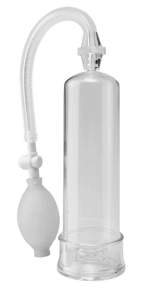 Transparante penispomp met pompbal