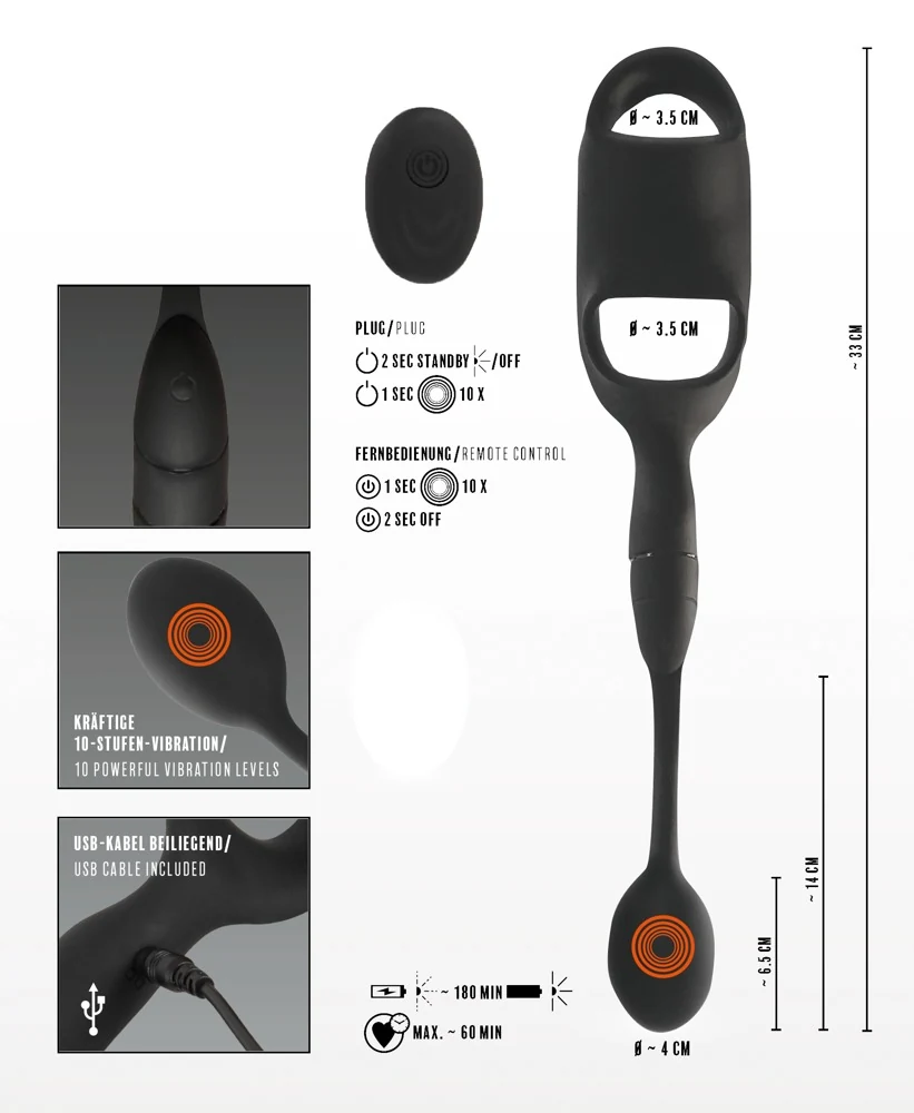 Rebel Cock Ring with RC Butt Plug penisring