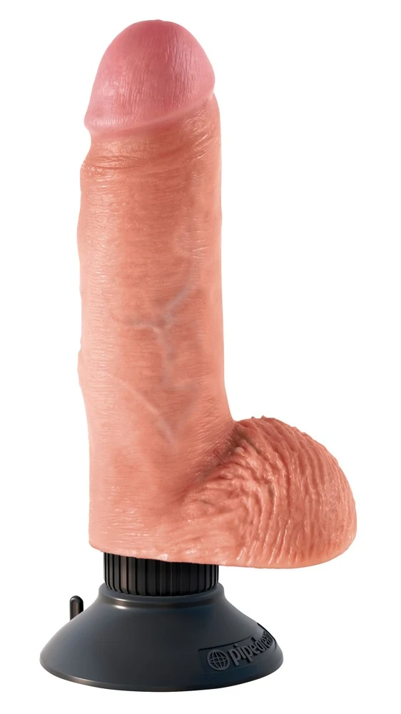 King Cock 7“ Vibrating with Balls 21 cm vibrator