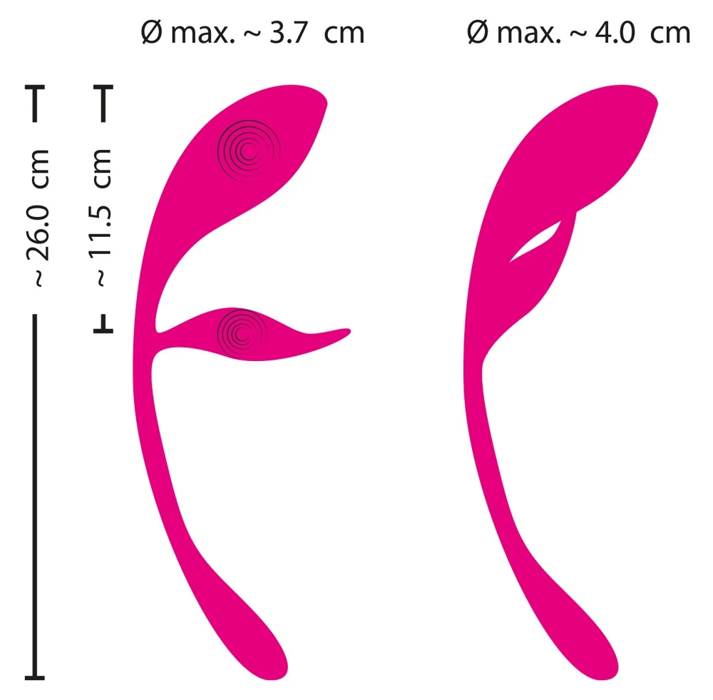 Sweet Smile RC Double Pleasure Love Ball 26 cm vibrator