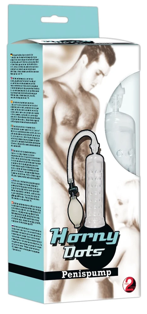 Transparante penispomp met pompbal en ontlastklep